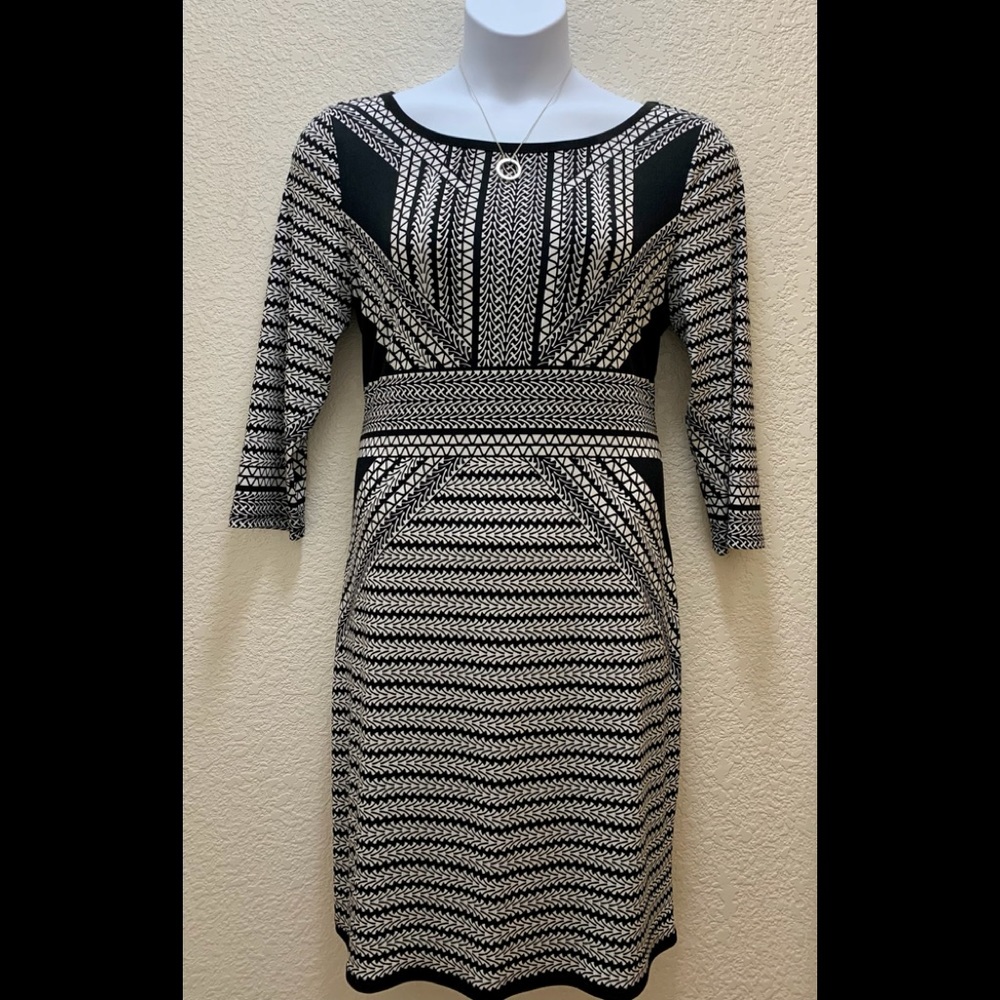Tribal Brand Black and White Dress size L